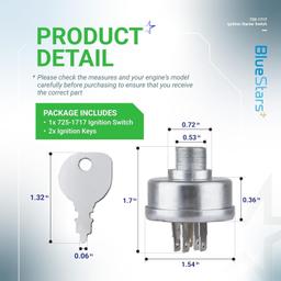 [Lifetime Warranty] 725-1717 Ignition Starter Switch thumbnail 6