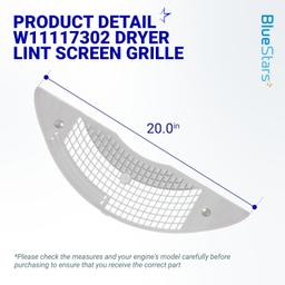 [Lifetime Warranty] W11117302 Dryer Lint Screen Grille - Compatible With Some Whirlpool, Kenmore, Maytag Dryers - Replaces 8544723, W10685670, WP8544723, 4538922, AP6245906, PS12114312, EAP12114312 thumbnail 6