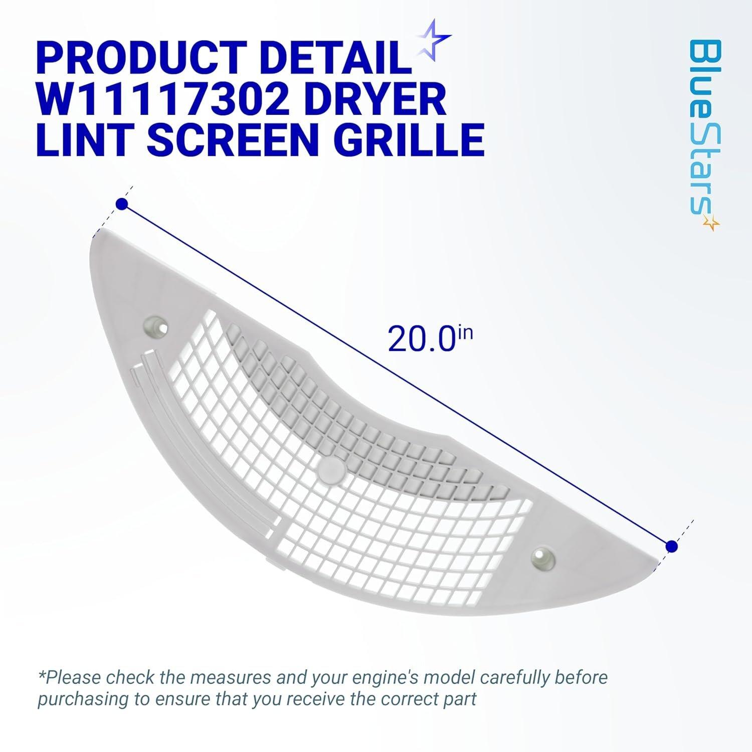 [Lifetime Warranty] W11117302 Dryer Lint Screen Grille - Compatible With Some Whirlpool, Kenmore, Maytag Dryers - Replaces 8544723, W10685670, WP8544723, 4538922, AP6245906, PS12114312, EAP12114312 image 6