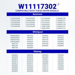 [Lifetime Warranty] W11117302 Dryer Lint Screen Grille - Compatible With Some Whirlpool, Kenmore, Maytag Dryers - Replaces 8544723, W10685670, WP8544723, 4538922, AP6245906, PS12114312, EAP12114312 thumbnail 1