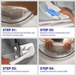 [Lifetime Warranty] W11117302 Dryer Lint Screen Grille - Compatible With Some Whirlpool, Kenmore, Maytag Dryers - Replaces 8544723, W10685670, WP8544723, 4538922, AP6245906, PS12114312, EAP12114312 thumbnail 8
