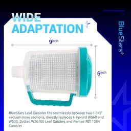 [Lifetime Warranty] In-Line Pool Leaf Canister with Mesh Basket thumbnail 2