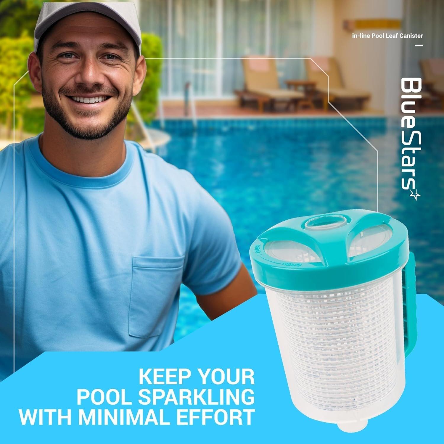 [Lifetime Warranty] In-Line Pool Leaf Canister with Mesh Basket image 4
