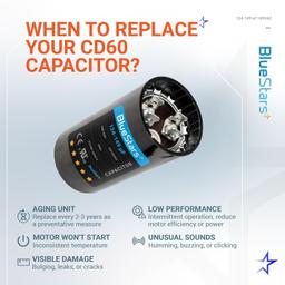 [Lifetime Warranty] 124-149 uF MFD 165 VAC Round Start Capacitor - Fits AC Motor Run, Fan Start, Heat Pump thumbnail 1