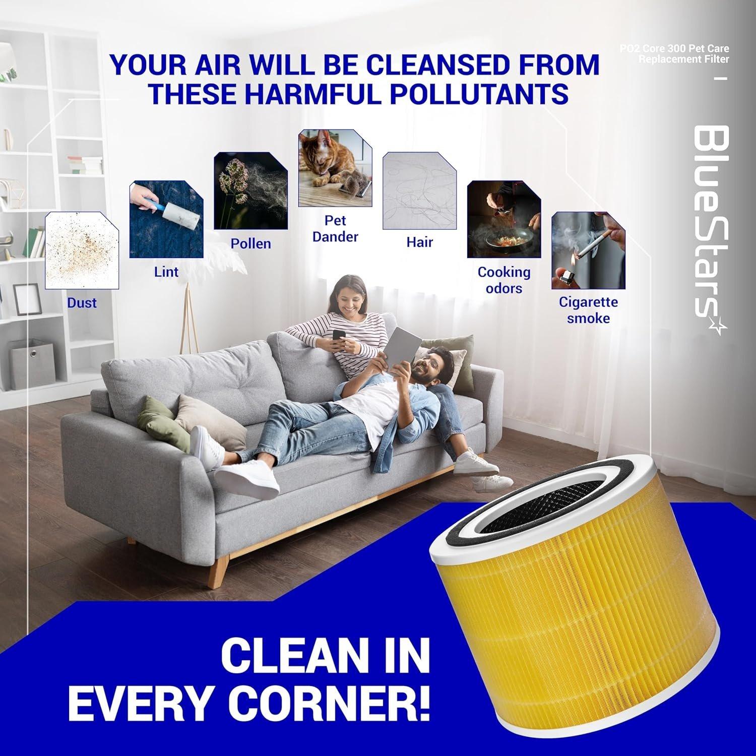 2 Pack, Yellow Core 300 Pet Care Filter image 1