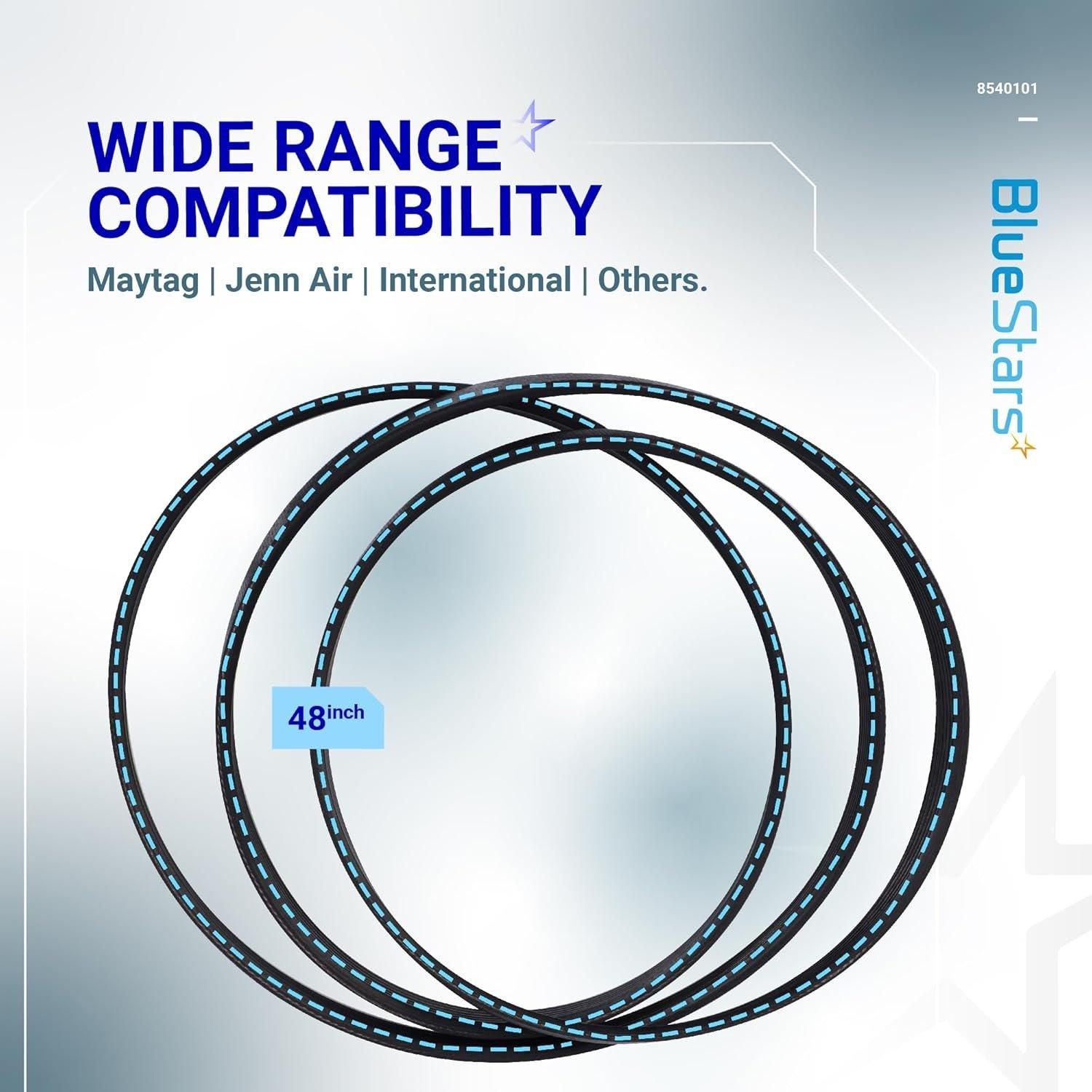 [Lifetime Warranty] 8540101 Washer Belt Standard Size 0.55 Inches Wide 48 Inches Long - Compatible with Whirpool & Kenmore Washers - Replaces AP6013037 8540348 image 2