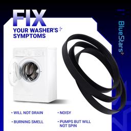 [Lifetime Warranty] 8540101 Washer Belt Standard Size 0.55 Inches Wide 48 Inches Long - Compatible with Whirpool & Kenmore Washers - Replaces AP6013037 8540348 thumbnail 1