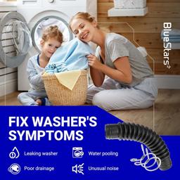 [Lifetime Warranty] AEM73213001 Washer Drain Hose - Compatible with LG Washing Machines - Replaces 2134394 5251FA1699P AH3617213 EA3617213 PS3617213 thumbnail 6