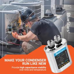 [Lifetime Warranty] 3 uF MFD ±5% 370/440 VAC CBB65 Oval Run Start Capacitor 50/60 Hz - Fits Air Conditioners, Heat Pumps, Condenser Fan Motors thumbnail 4