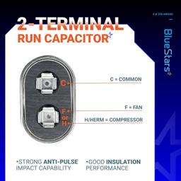 [Lifetime Warranty] 3 uF MFD ±5% 370/440 VAC CBB65 Oval Run Start Capacitor 50/60 Hz - Fits Air Conditioners, Heat Pumps, Condenser Fan Motors thumbnail 14