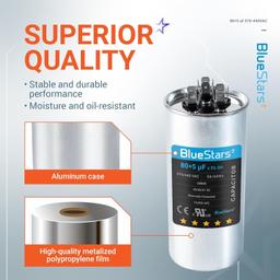 [Lifetime Warranty] 80+5 uF MFD ±5% 370/440 VAC Dual Run Round Capacitor TP-CAP-80/5/440R - Fits Condenser Straight Cool, Heat Pump thumbnail 9