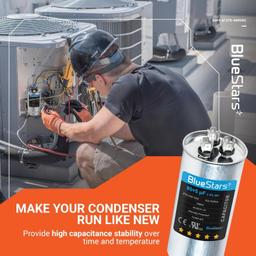 [Lifetime Warranty] 80+5 uF MFD ±5% 370/440 VAC Dual Run Round Capacitor TP-CAP-80/5/440R - Fits Condenser Straight Cool, Heat Pump thumbnail 6