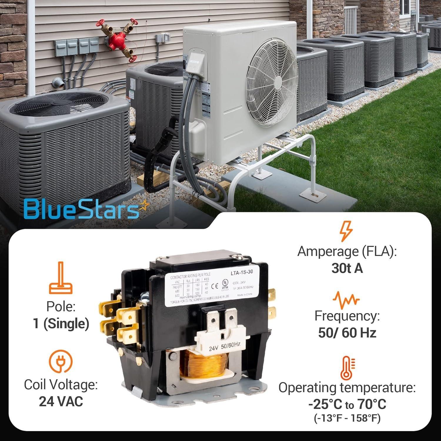 2 Pole Contactor 30 Amp 120VAC Coil image 1