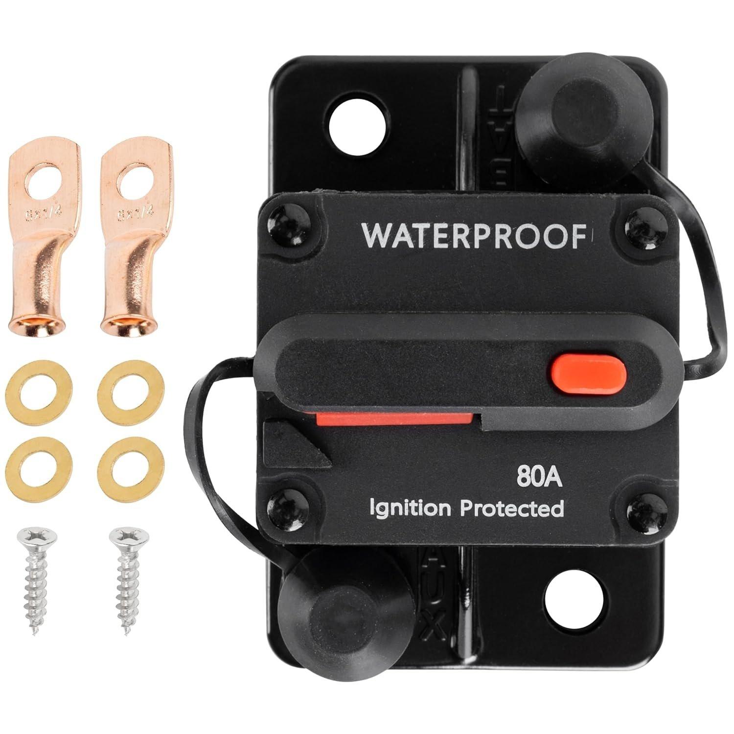 80Amp Circuit Breaker for Boats Cars Trolling Motors Marine Vehicles image 0