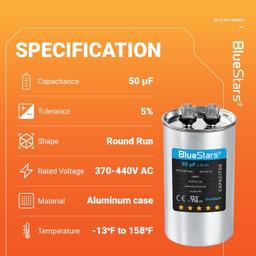 55 uF/MFD 370-440VAC Round Run Start Capacitor thumbnail 10