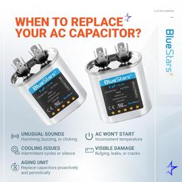 [Lifetime Warranty] 5 uF MFD Â±5% 370/440 VAC Oval Run Start Capacitor - Fits AC Motor Run, Fan Start, Heat Pump - Replaces 97F5705 thumbnail 4