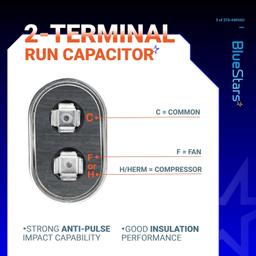 [Lifetime Warranty] 5 uF MFD Â±5% 370/440 VAC Oval Run Start Capacitor - Fits AC Motor Run, Fan Start, Heat Pump - Replaces 97F5705 thumbnail 9