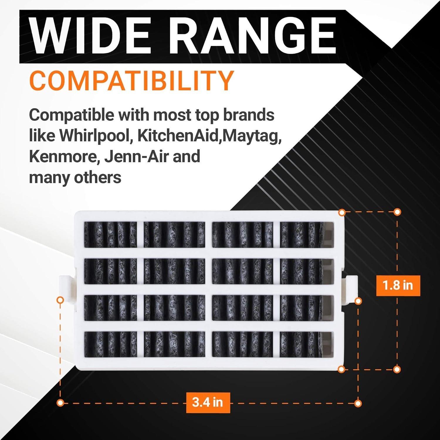 [Lifetime Warranty] W10311524 AIR1 Refrigerator Air Filter Cartridge Replacement - Compatible with Whirlpool FreshFlow Air Filter, Maytag KitchenAid Jenn-Air Kenmore, Replaces 2319308, W10335147 - Pack of 12 image 4