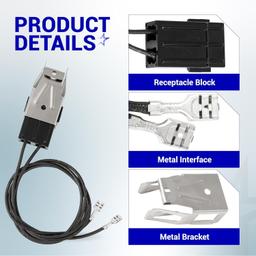 [Lifetime Warranty] WB2X8228 Element Receptacle and Wire Kit - Compatible With GE Hotpoint Kenmore Electric Ranges and Cooktops - Replaces AP2013499, PS242972, 250535, AH242972, EA242972, WB62X5358 - Pack of 2 thumbnail 5