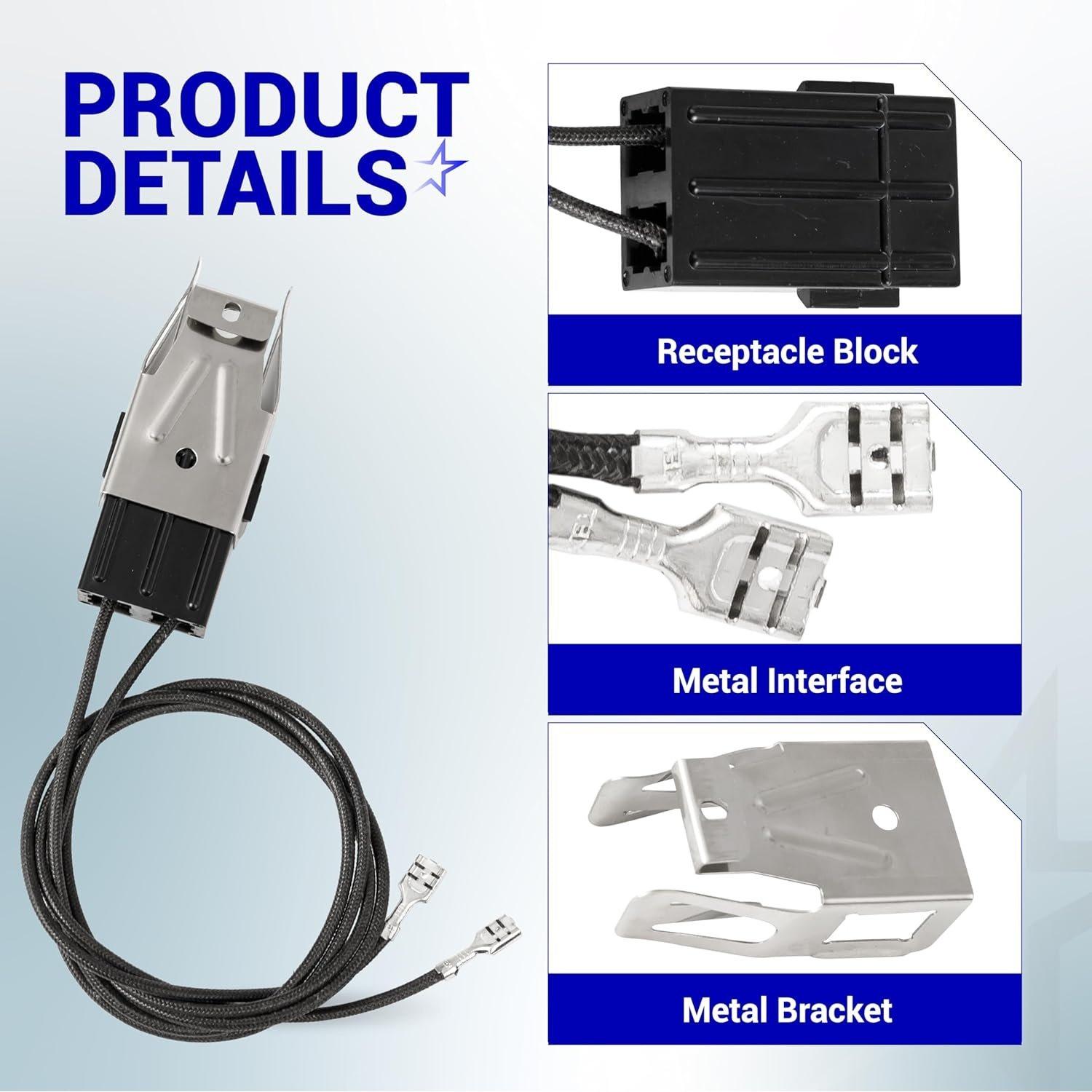 [Lifetime Warranty] WB2X8228 Element Receptacle and Wire Kit - Compatible With GE Hotpoint Kenmore Electric Ranges and Cooktops - Replaces AP2013499, PS242972, 250535, AH242972, EA242972, WB62X5358 - Pack of 2 image 5