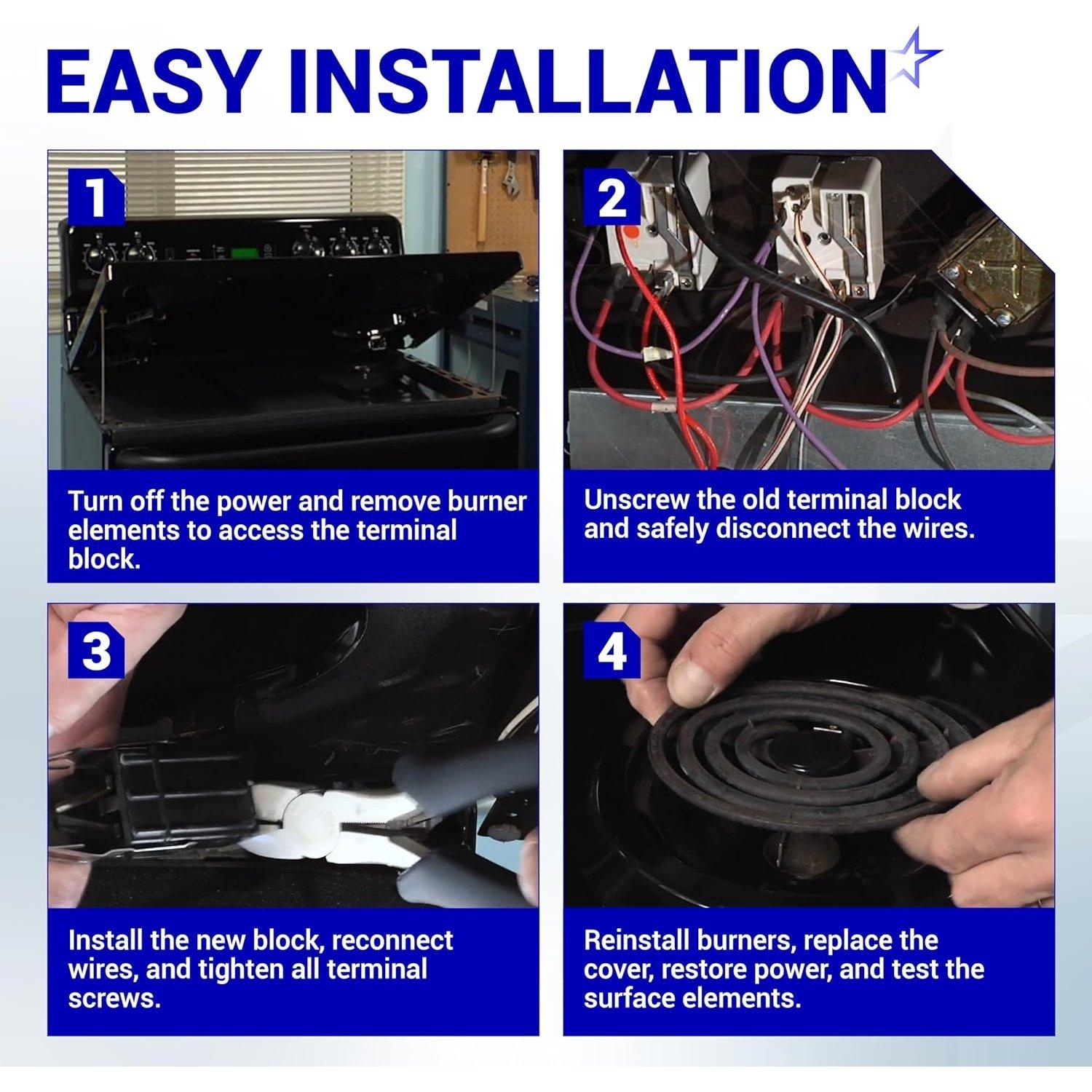 [Lifetime Warranty] WB2X8228 Element Receptacle and Wire Kit - Compatible With GE Hotpoint Kenmore Electric Ranges and Cooktops - Replaces AP2013499, PS242972, 250535, AH242972, EA242972, WB62X5358 - Pack of 2 image 3