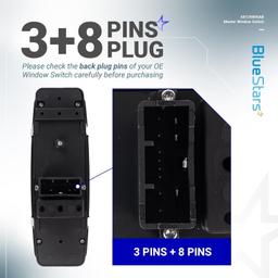 [Lifetime Warranty] 68139805AB Power Master Window Switch - Replaces 56046823AE | 3+8 Pins thumbnail 7