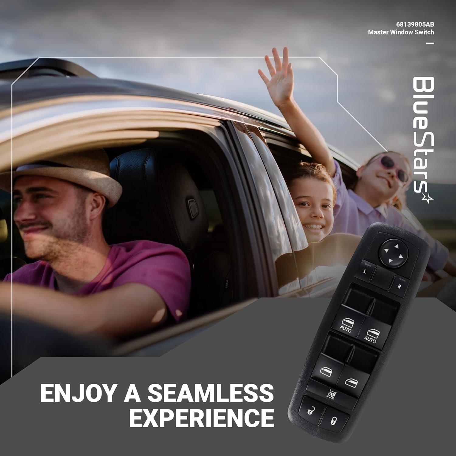 [Lifetime Warranty] 68139805AB Power Master Window Switch - Replaces 56046823AE | 3+8 Pins image 1