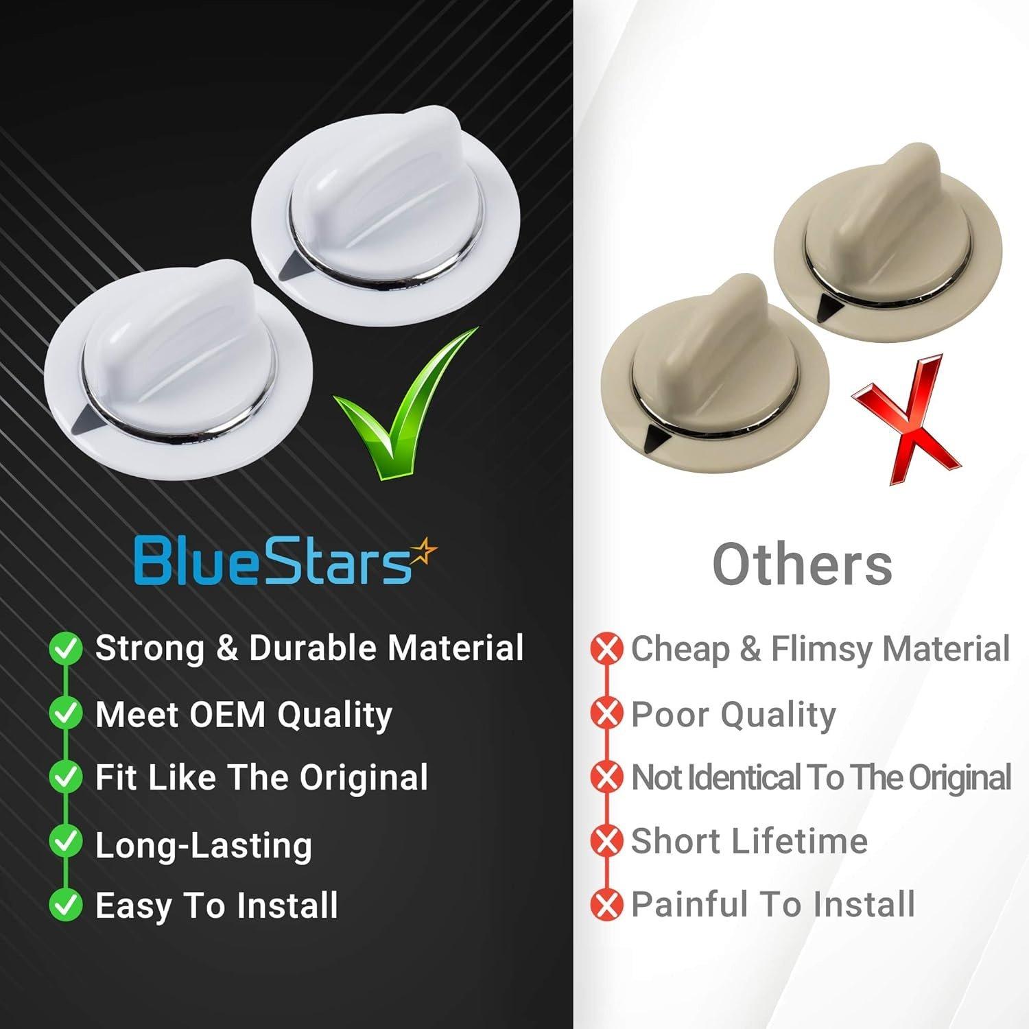 [Lifetime Warranty] WE01X20374 Dryer Timer Knob - Compatible with GE Hotpoint Dryers â€“ Replaces PS8769912 AP5805160 WE1M589 WE1M856 - Pack of 2 image 1