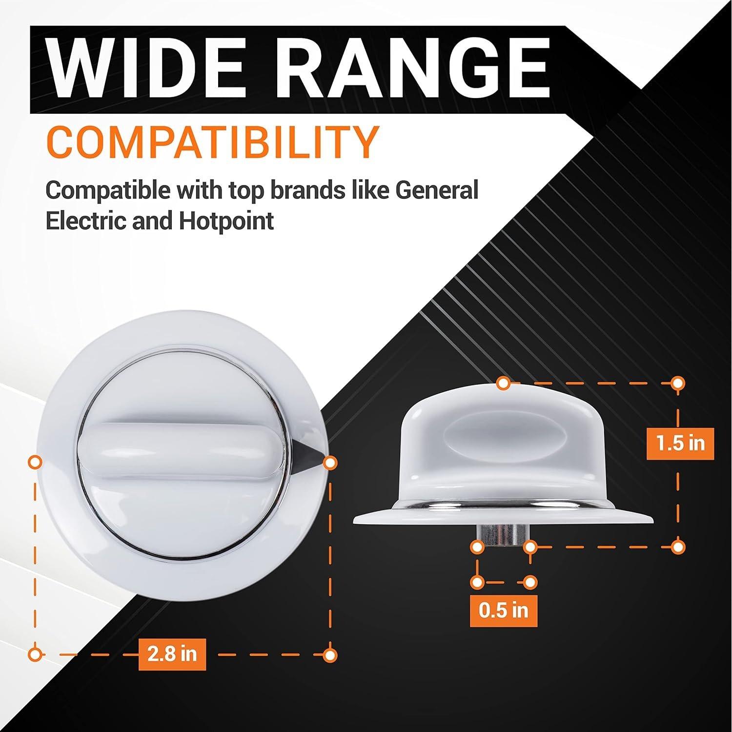 [Lifetime Warranty] WE01X20374 Dryer Timer Knob - Compatible with GE Hotpoint Dryers â€“ Replaces PS8769912 AP5805160 WE1M589 WE1M856 - Pack of 2 image 2