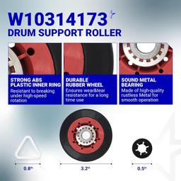[Lifetime Warranty] 4392067RC Dryer Repair Kit - Compatible with Whirlpool Cabrio Duet Maytag Bravos XL Kenmore Elite Dryer - Replaces AP3109602 PS373088 80047 587637 thumbnail 6