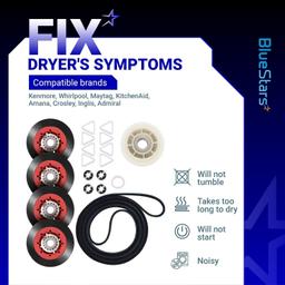 [Lifetime Warranty] 4392067RC Dryer Repair Kit - Compatible with Whirlpool Cabrio Duet Maytag Bravos XL Kenmore Elite Dryer - Replaces AP3109602 PS373088 80047 587637 thumbnail 4