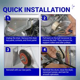 [Lifetime Warranty] 4392067RC Dryer Repair Kit - Compatible with Whirlpool Cabrio Duet Maytag Bravos XL Kenmore Elite Dryer - Replaces AP3109602 PS373088 80047 587637 thumbnail 3