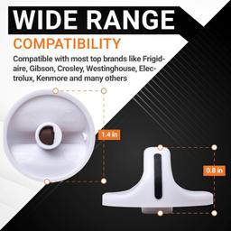 [Lifetime Warranty] 131965300 Dryer Timer Knob Replacement - Compatible with Frigidaire Electrolux Dryers - Replaces 131666601 131666604 131666606 - Pack of 4 thumbnail 5