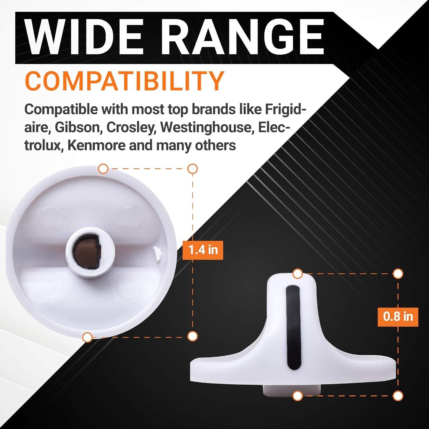 [Lifetime Warranty] 131965300 Dryer Timer Knob Replacement - Compatible with Frigidaire Electrolux Dryers - Replaces 131666601 131666604 131666606 - Pack of 4 image 5