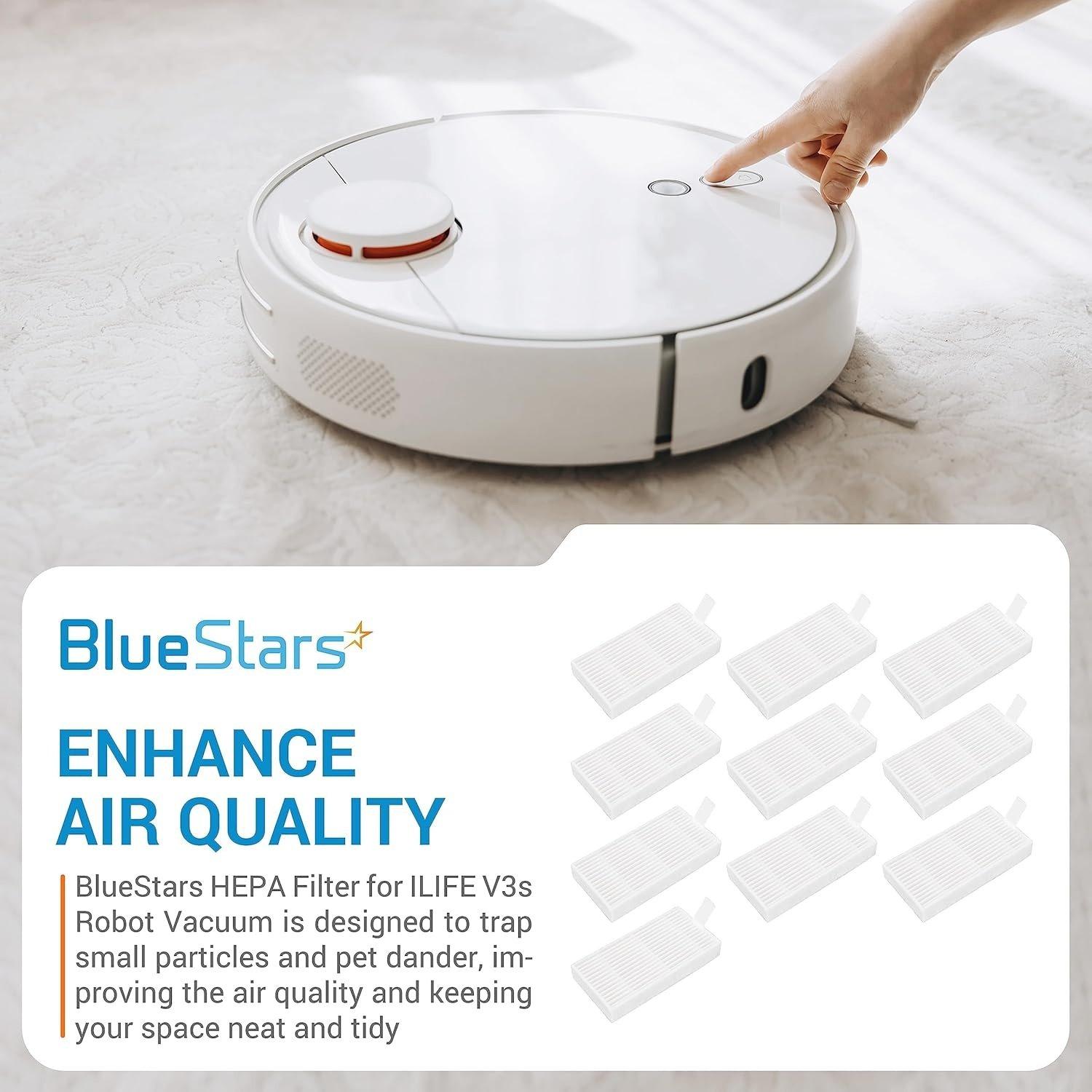 [Lifetime Warranty] HEPA Filters Replacement for ILIFE V3s V3s pro V5 V5s V5s Pro V5s Pro 2 V5s Plus Noisz S5 Robotic Vacuum Cleaner - Pack of 10 image 2
