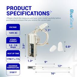 [Lifetime Warranty] 5304509706 Gas Oven Igniter - Replaces Norton-501A WB2X10016 316489408 PS12071409 AP6230715 thumbnail 4