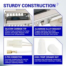 [Lifetime Warranty] 5304509706 Gas Oven Igniter - Replaces Norton-501A WB2X10016 316489408 PS12071409 AP6230715 thumbnail 8