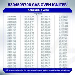 [Lifetime Warranty] 5304509706 Gas Oven Igniter - Replaces Norton-501A WB2X10016 316489408 PS12071409 AP6230715 thumbnail 2