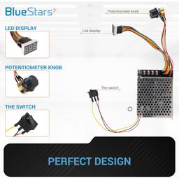 10-55V 12V 24V 36V 48V 60A 15KHZ PWM DC Brushed Motor Speed Controller Switch thumbnail 5