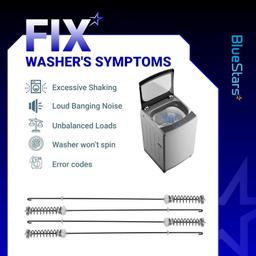 [Lifetime Warranty] W10780045 Washer Suspension Rod Replacement Kit - For Kenmore Whirlpool Washers NTW4516FW WTW4816FW2 RTW4516FW2 NTW4516FW2 NTW4605EW0 - Replaces W10537442 - Pack of 4 thumbnail 1