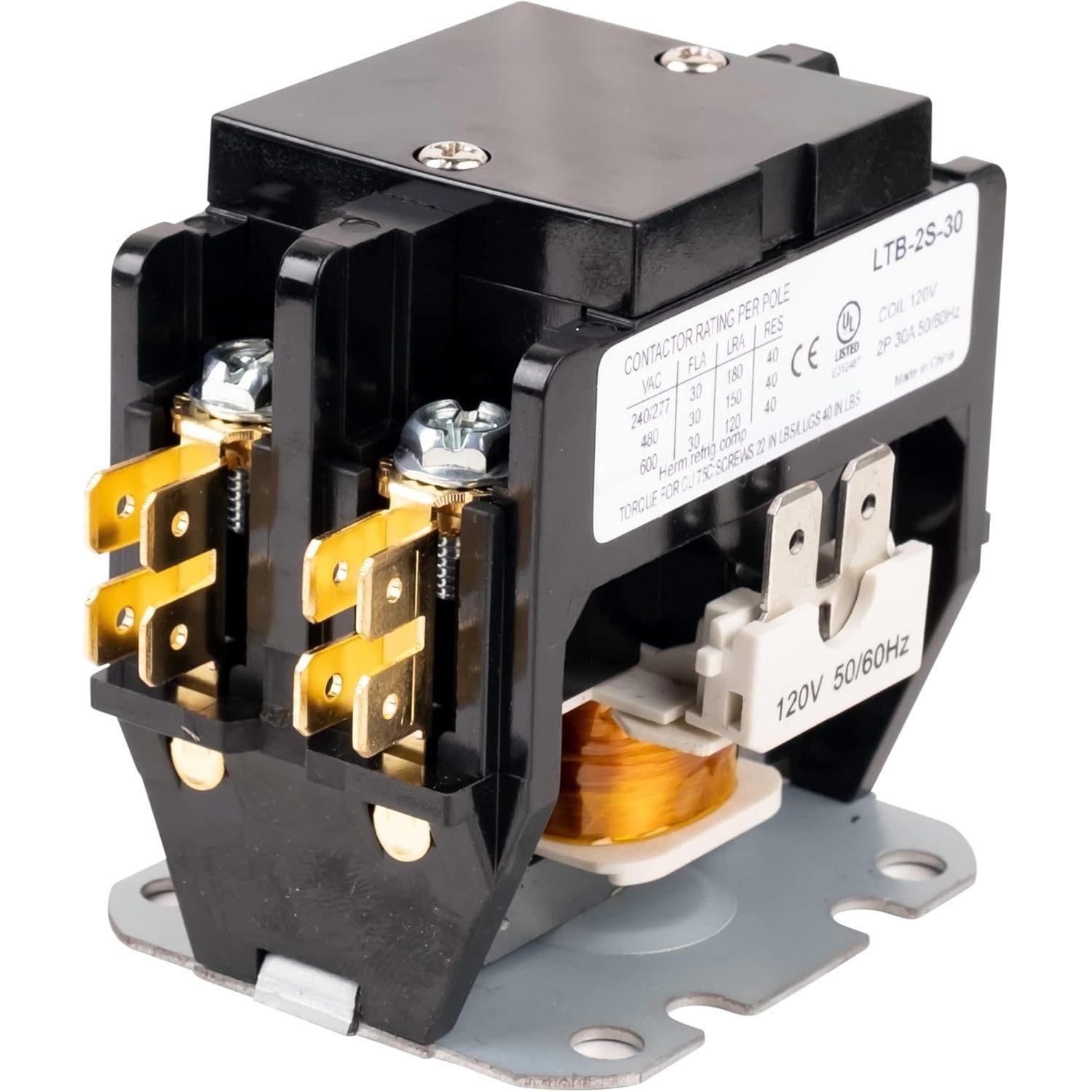 [Lifetime Warranty] 2 Pole Contactor 30 Amp 120VAC Coil image 0