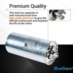 [Lifetime Warranty] 70+7.5 uF MFD 370/440 VAC Round Dual Run Capacitor - Fits Air Conditioner or Heat Pump Condenser thumbnail 4