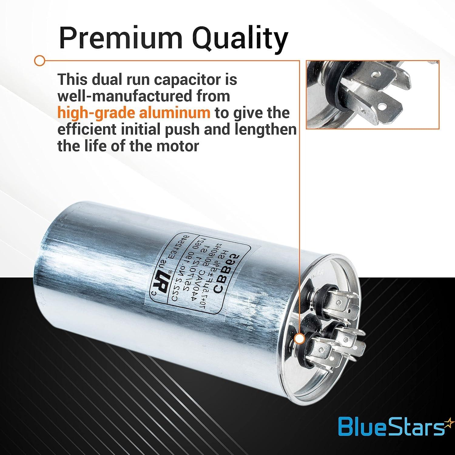 [Lifetime Warranty] 70+7.5 uF MFD 370/440 VAC Round Dual Run Capacitor - Fits Air Conditioner or Heat Pump Condenser image 4