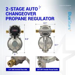 [Lifetime Warranty] 2-Stage Auto Changeover Dual Propane Regulator thumbnail 7