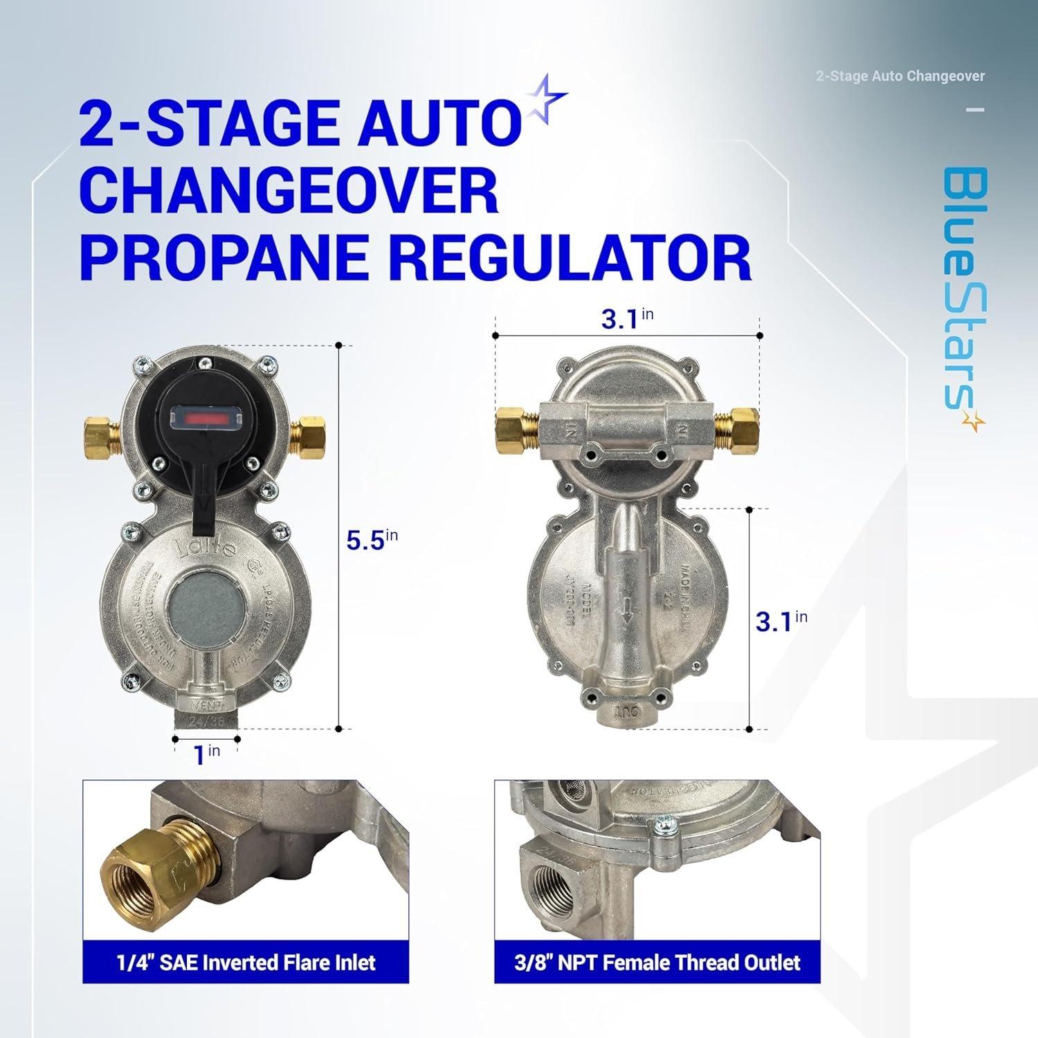 [Lifetime Warranty] 2-Stage Auto Changeover Dual Propane Regulator image 7