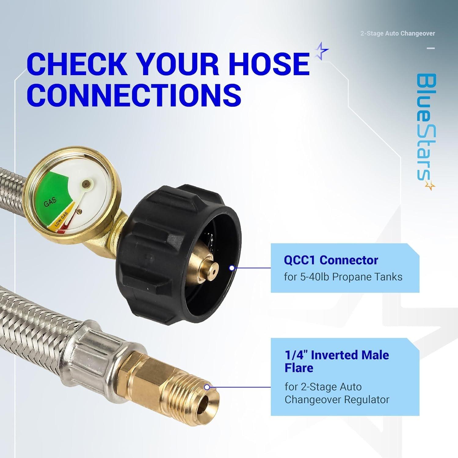 [Lifetime Warranty] 2-Stage Auto Changeover Dual Propane Regulator image 8