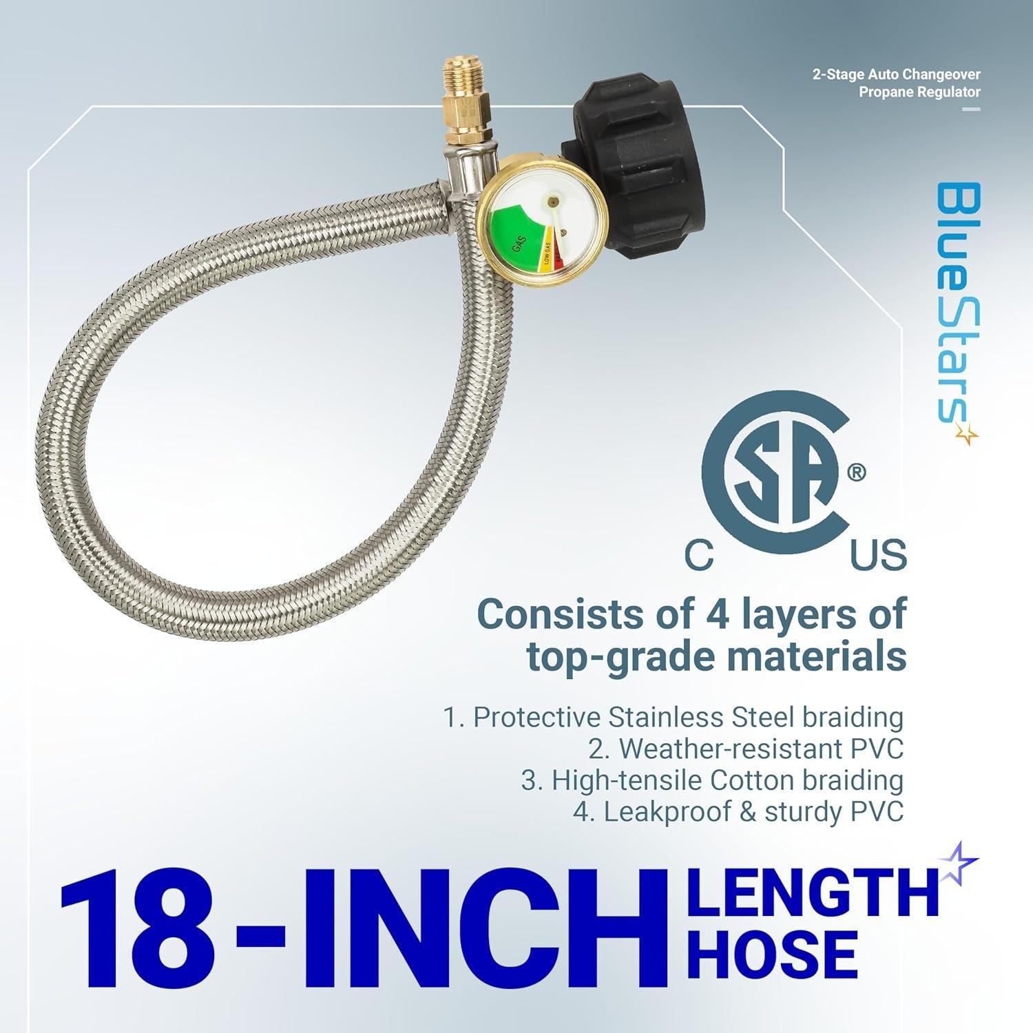 [Lifetime Warranty] 2-Stage Auto Changeover Dual Propane Regulator image 4