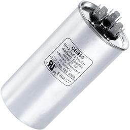 CBB65 CBB65B 40+7.5 uF ±5% 40/7.5 MFD 370/440 VAC Dual Run Start Round Capacitor thumbnail 0