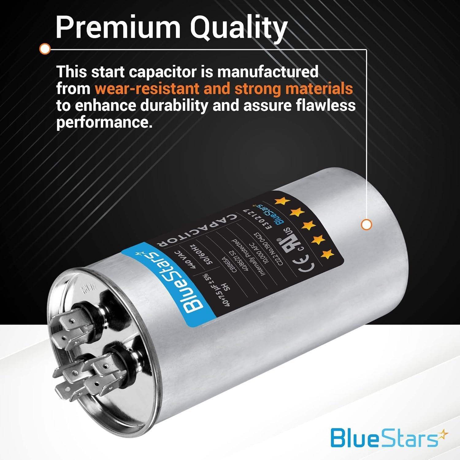 CBB65 CBB65B 40+7.5 uF ±5% 40/7.5 MFD 370/440 VAC Dual Run Start Round Capacitor image 8