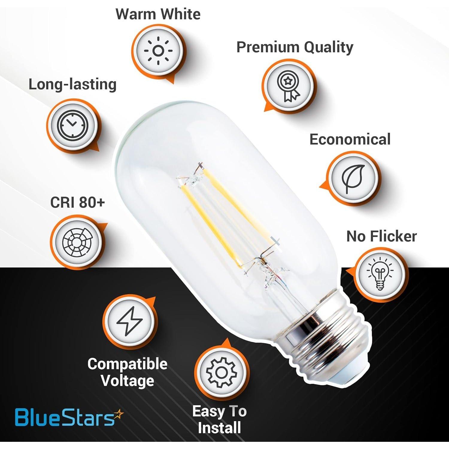 T45/T14 E26 Vintage LED Light Bulb 120V 5W, Pack of 3 image 6